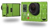 Hearts Green On White - Decal Style Skin fits GoPro Hero 3+ Camera (GOPRO NOT INCLUDED)