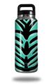 Skin Decal Wrap compatible with Yeti Rambler Bottle 36oz Teal Tiger (YETI NOT INCLUDED)