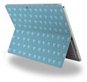 Hearts Blue On White - Decal Style Vinyl Skin fits Microsoft Surface Pro 4 (SURFACE NOT INCLUDED)