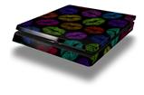 Vinyl Decal Skin Wrap compatible with Sony PlayStation 4 Slim Console Rainbow Lips Black (PS4 NOT INCLUDED)