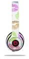 WraptorSkinz Skin Decal Wrap compatible with Beats Solo 2 and Solo 3 Wireless Headphones Rainbow Lips White (HEADPHONES NOT INCLUDED)