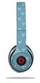 WraptorSkinz Skin Decal Wrap compatible with Beats Solo 2 and Solo 3 Wireless Headphones Hearts Blue On White (HEADPHONES NOT INCLUDED)