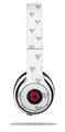 WraptorSkinz Skin Decal Wrap compatible with Beats Solo 2 and Solo 3 Wireless Headphones Hearts Gray (HEADPHONES NOT INCLUDED)