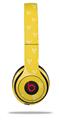 WraptorSkinz Skin Decal Wrap compatible with Beats Solo 2 and Solo 3 Wireless Headphones Hearts Yellow On White (HEADPHONES NOT INCLUDED)