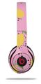 WraptorSkinz Skin Decal Wrap compatible with Beats Solo 2 and Solo 3 Wireless Headphones Lemon Pink (HEADPHONES NOT INCLUDED)
