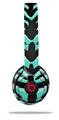 WraptorSkinz Skin Decal Wrap compatible with Beats Solo 2 and Solo 3 Wireless Headphones Teal Tiger (HEADPHONES NOT INCLUDED)