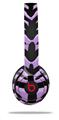WraptorSkinz Skin Decal Wrap compatible with Beats Solo 2 and Solo 3 Wireless Headphones Purple Tiger (HEADPHONES NOT INCLUDED)