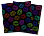 WraptorSkinz Vinyl Craft Cutter Designer 12x12 Sheets Rainbow Lips Black - 2 Pack