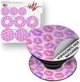 Decal Style Vinyl Skin Wrap 3 Pack for PopSockets Pink Lips (POPSOCKET NOT INCLUDED)