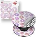 Decal Style Vinyl Skin Wrap 3 Pack for PopSockets Pink Purple Lips (POPSOCKET NOT INCLUDED)