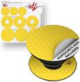 Decal Style Vinyl Skin Wrap 3 Pack for PopSockets Hearts Yellow On White (POPSOCKET NOT INCLUDED)