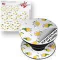 Decal Style Vinyl Skin Wrap 3 Pack for PopSockets Lemon Black and White (POPSOCKET NOT INCLUDED)