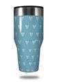 Skin Decal Wrap for Walmart Ozark Trail Tumblers 40oz Hearts Blue On White (TUMBLER NOT INCLUDED) by WraptorSkinz