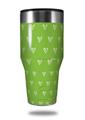 Skin Decal Wrap for Walmart Ozark Trail Tumblers 40oz Hearts Green On White (TUMBLER NOT INCLUDED) by WraptorSkinz