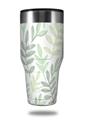 Skin Decal Wrap for Walmart Ozark Trail Tumblers 40oz Watercolor Leaves White (TUMBLER NOT INCLUDED) by WraptorSkinz