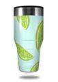 Skin Decal Wrap for Walmart Ozark Trail Tumblers 40oz - Limes Blue (TUMBLER NOT INCLUDED)