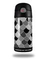 Skin Decal Wrap for Thermos Funtainer 12oz Bottle Scales Black (BOTTLE NOT INCLUDED) by WraptorSkinz