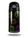 Skin Decal Wrap for Thermos Funtainer 12oz Bottle Rainbow Lips Black (BOTTLE NOT INCLUDED) by WraptorSkinz