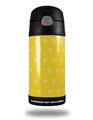 Skin Decal Wrap for Thermos Funtainer 12oz Bottle Hearts Yellow On White (BOTTLE NOT INCLUDED) by WraptorSkinz