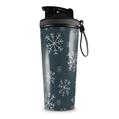 Skin Wrap Decal for IceShaker 2nd Gen 26oz Winter Snow Dark Blue (SHAKER NOT INCLUDED)