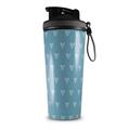 Skin Wrap Decal for IceShaker 2nd Gen 26oz Hearts Blue On White (SHAKER NOT INCLUDED)