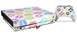 Skin Wrap for XBOX One X Console and Controller Rainbow Lips White