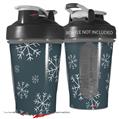 Decal Style Skin Wrap works with Blender Bottle 20oz Winter Snow Dark Blue (BOTTLE NOT INCLUDED)