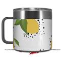 Skin Decal Wrap for Yeti Coffee Mug 14oz Lemon Black and White - 14 oz CUP NOT INCLUDED by WraptorSkinz