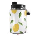 Skin Decal Wrap for Yeti Half Gallon Jug Lemon Leaves White - JUG NOT INCLUDED by WraptorSkinz
