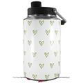Skin Decal Wrap for Yeti 1 Gallon Jug Hearts Green - JUG NOT INCLUDED by WraptorSkinz
