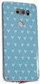 Skin Decal Wrap for LG V30 Hearts Blue On White