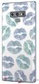 Decal style Skin Wrap compatible with Samsung Galaxy Note 9 Blue Green Lips