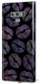 Decal style Skin Wrap compatible with Samsung Galaxy Note 9 Purple And Black Lips
