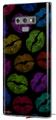 Decal style Skin Wrap compatible with Samsung Galaxy Note 9 Rainbow Lips Black