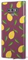 Decal style Skin Wrap compatible with Samsung Galaxy Note 9 Lemon Leaves Burgandy