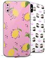 2 Decal style Skin Wraps set for Apple iPhone X and XS Lemon Pink