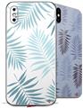2 Decal style Skin Wraps set for Apple iPhone X and XS Palms 02 Blue