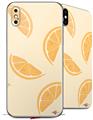 2 Decal style Skin Wraps set compatible with Apple iPhone X and XS Oranges Orange