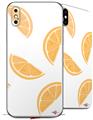 2 Decal style Skin Wraps set compatible with Apple iPhone X and XS Oranges