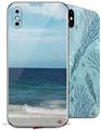 2 Decal style Skin Wraps set compatible with Apple iPhone X and XS Ocean View