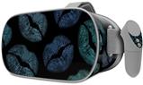 Decal style Skin Wrap compatible with Oculus Go Headset - Blue Green And Black Lips (OCULUS NOT INCLUDED)