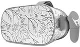 Decal style Skin Wrap compatible with Oculus Go Headset - Fall Black On White (OCULUS NOT INCLUDED)