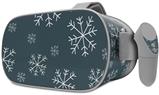 Decal style Skin Wrap compatible with Oculus Go Headset - Winter Snow Dark Blue (OCULUS NOT INCLUDED)