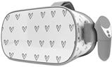 Decal style Skin Wrap compatible with Oculus Go Headset - Hearts Gray (OCULUS NOT INCLUDED)