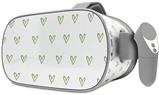 Decal style Skin Wrap compatible with Oculus Go Headset - Hearts Green (OCULUS NOT INCLUDED)