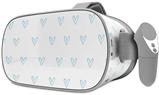 Decal style Skin Wrap compatible with Oculus Go Headset - Hearts Light Blue (OCULUS NOT INCLUDED)