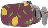 Decal style Skin Wrap compatible with Oculus Go Headset - Lemon Leaves Burgandy (OCULUS NOT INCLUDED)