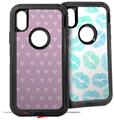 2x Decal style Skin Wrap Set compatible with Otterbox Defender iPhone X and Xs Case - Hearts Maeve (CASE NOT INCLUDED)
