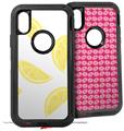 2x Decal style Skin Wrap Set compatible with Otterbox Defender iPhone X and Xs Case - Lemons (CASE NOT INCLUDED)