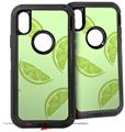 2x Decal style Skin Wrap Set compatible with Otterbox Defender iPhone X and Xs Case - Limes Green (CASE NOT INCLUDED)